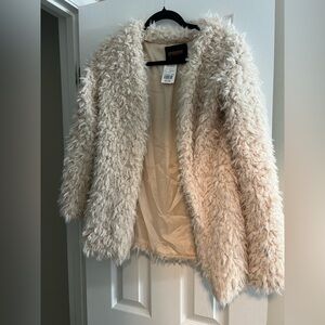 a'gaci Women's Taupe Teddy Jacket